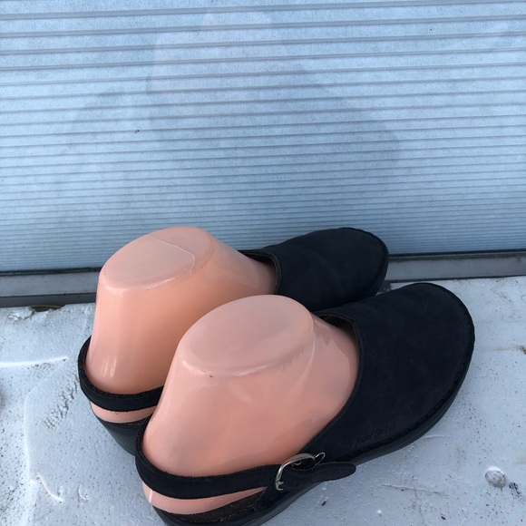 JOSEF SEIBEL Black Leather Comfort Air Massage Slingback Mules Size US 8.5 - Picture 3 of 15